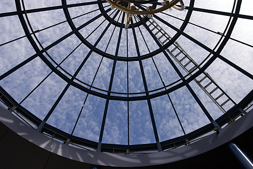 Architectural detail in a roof/window construction, Slots Arkaderne, Hillerød, Denmark 